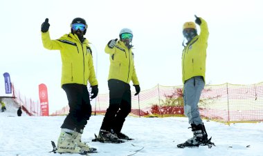 Yeni Açılan Pistte Kızak Keyfi