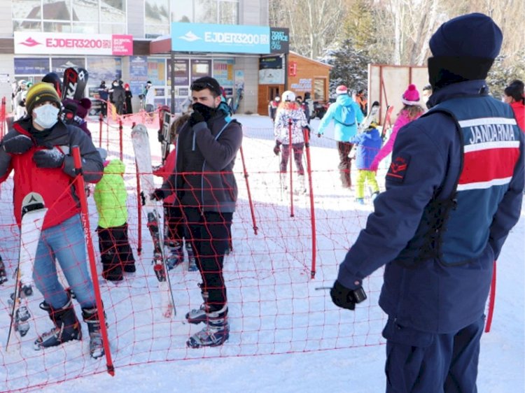 Palandöken Kayak Merkezi'nde Denetimler Sürüyor