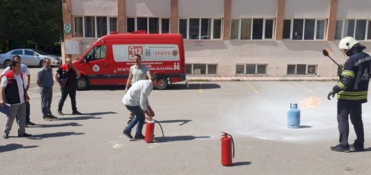 Tarım ve Orman Müdürlüğü Personeline Yangın Güvenliği Eğitimi ve Tatbikatı
