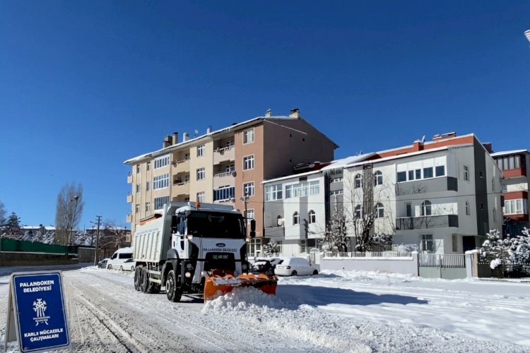 Palandöken’de Karla Mücadele Çalışmaları Aralıksız Sürüyor
