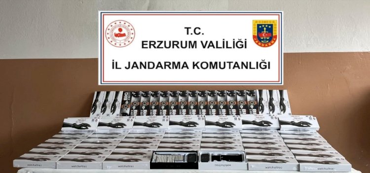 Oltu’da Gümrük Kaçağı 115 Akıllı Saat Ele Geçirildi